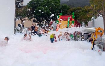 Cañon de espuma, en La Palma