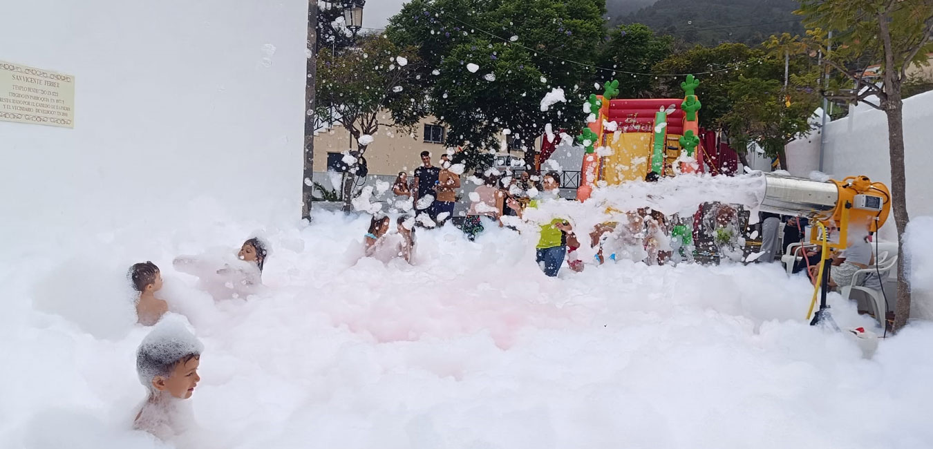 Eventos Colorines, cañón espuma en La Palma