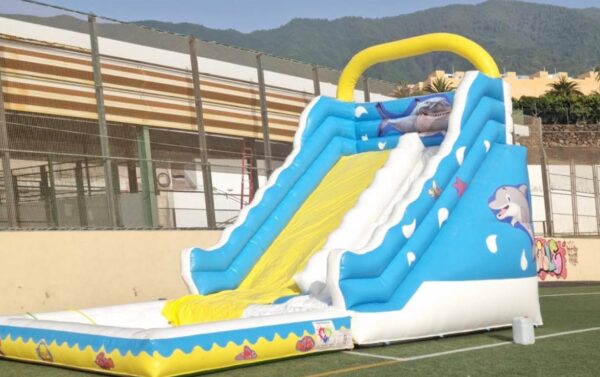 Castillo hinchable, delfín